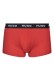 Hugo ανδρικά βαμβακερά 3pack boxers σε μαύρο, χακί και κόκκινο χρώμα  50532611-983