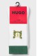 Hugo ανδρικές κάλτσες 2pack , ένα μονόχρωμο λευκό και ένα με ιδιαίτερο σχέδιο σε πράσινο χρώμα 50543173-100