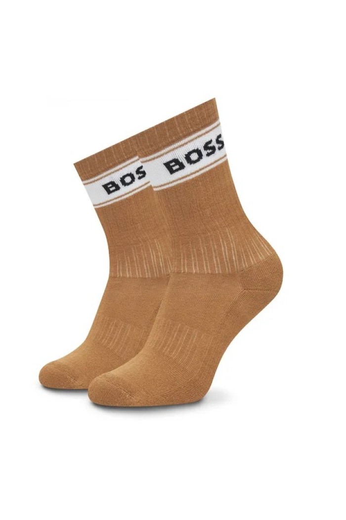 Boss ανδρικές κάλτσες ψηλές (3pack) σε λευκό, μπεζ και μαύρο χρώμα 50543637-960