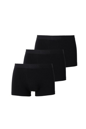 Boss ανδρικά boxers 3pack σε μαύρο χρώμα με μαύρο λάστιχο, κανονική γραμμή 95%cotton 5%elastane 50544263-002