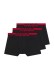 Hugo ανδρικά βαμβακερά 3pack boxers σε μαύρο χρώμα με μαύρο και κόκκινο λάστιχα 50545667-001