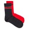 Hugo ανδρικές κάλτσες βαμβακερές 2pack (gift box) σε μαύρο και κόκκινο χρώμα με το λογότυπο τησ εταιρίας 50546649-960