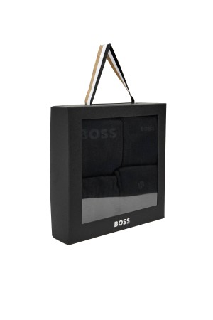 Boss ανδρικές ψηλές κάλτσες 4pack σε μαύρο χρώμα, σε συσκευασία δώρου 50547928-001