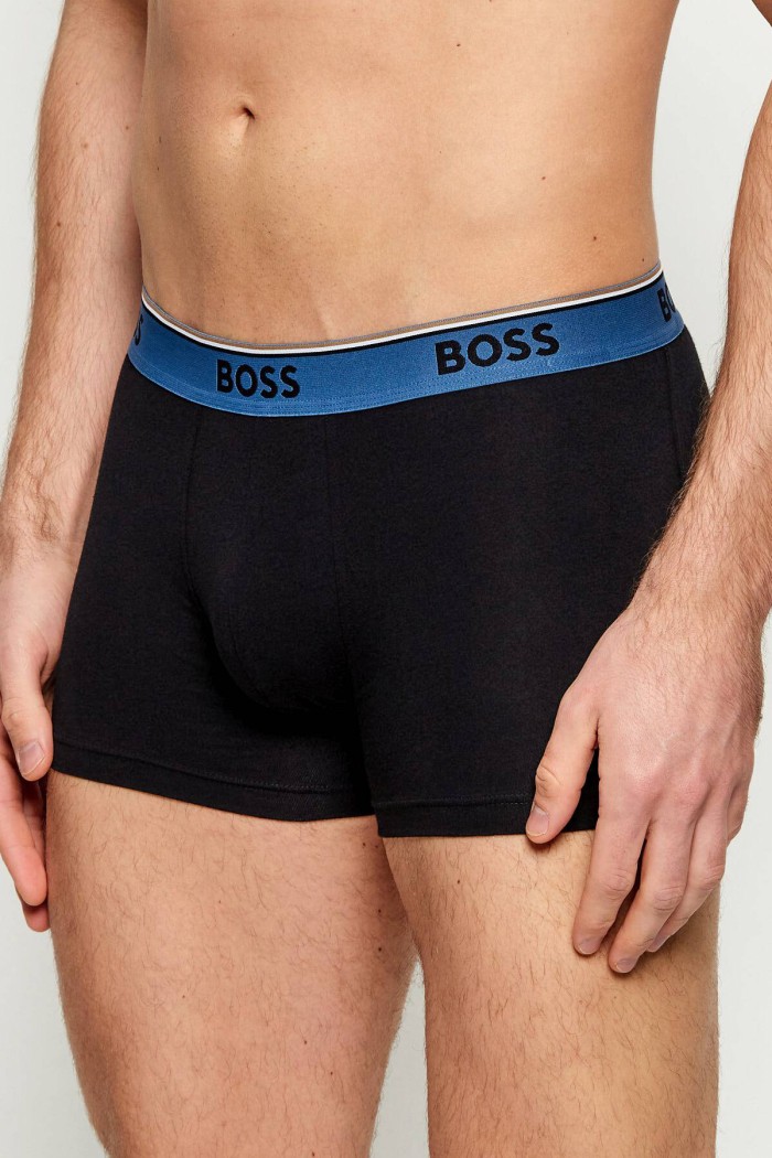 Boss ανδρικά boxers 3pack σε μαύρο χρώμα με διαφορερικό λάστιχο 95%cotton 5%elastane 50554693-005