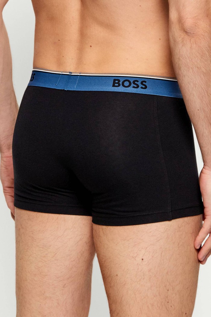 Boss ανδρικά boxers 3pack σε μαύρο χρώμα με διαφορερικό λάστιχο 95%cotton 5%elastane 50554693-005