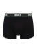 Boss ανδρικά boxers 3pack σε μαύρο χρώμα με διαφορετικό χρώμα στο λάστιχο, κανονική γραμμή 95%cotton 5%elastane 50554693-966