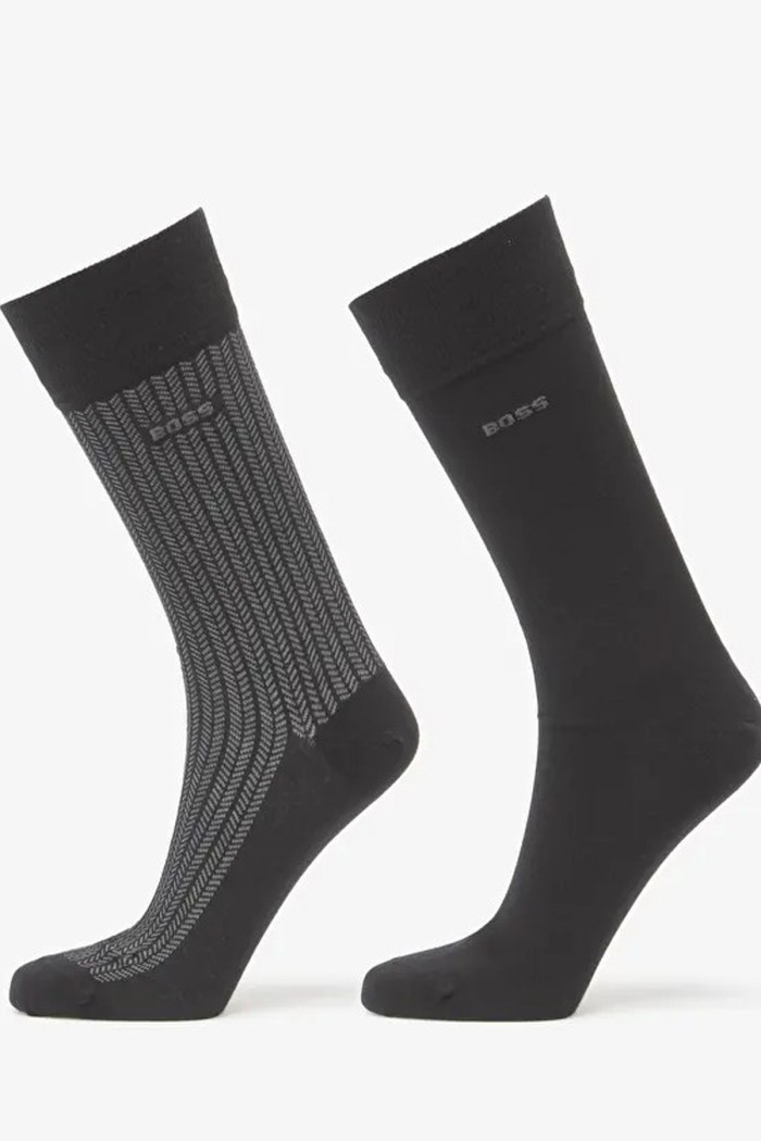 Boss ανδρικές ψηλές κάλτσες (2pack) σε δύο διαφορετικά σχέδια 50568276-001