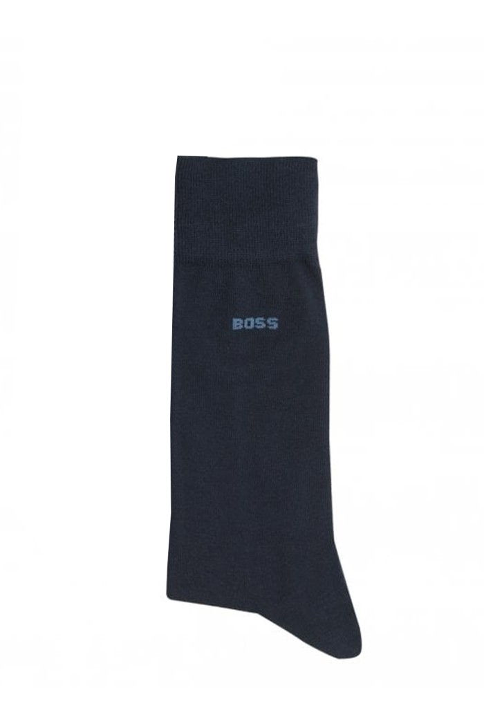 Boss ανδρικές ψηλές κάλτσες (2pack) σε σκ.μπλε χρώμα με δύο διαφορετικά σχέδια50568276-401