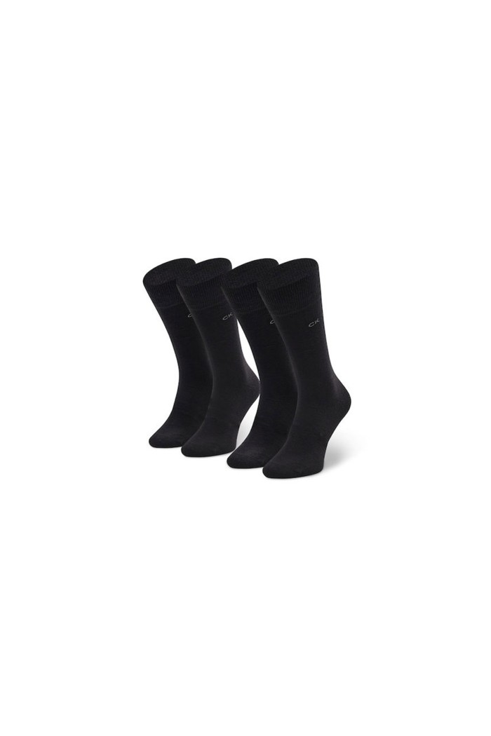 Calvin Klein ανδρικές κάλτσες 2pack βαμβακερές ψηλές σε μάυρο χρώμα 701218631 001
