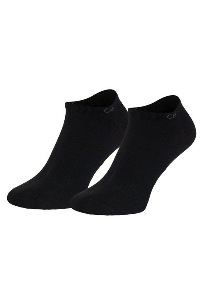 Calvin Klein ανδρικές βαμβακερές κάλτσες (2 pairs) κοντές σε μαύρο χρώμα 701218707-001