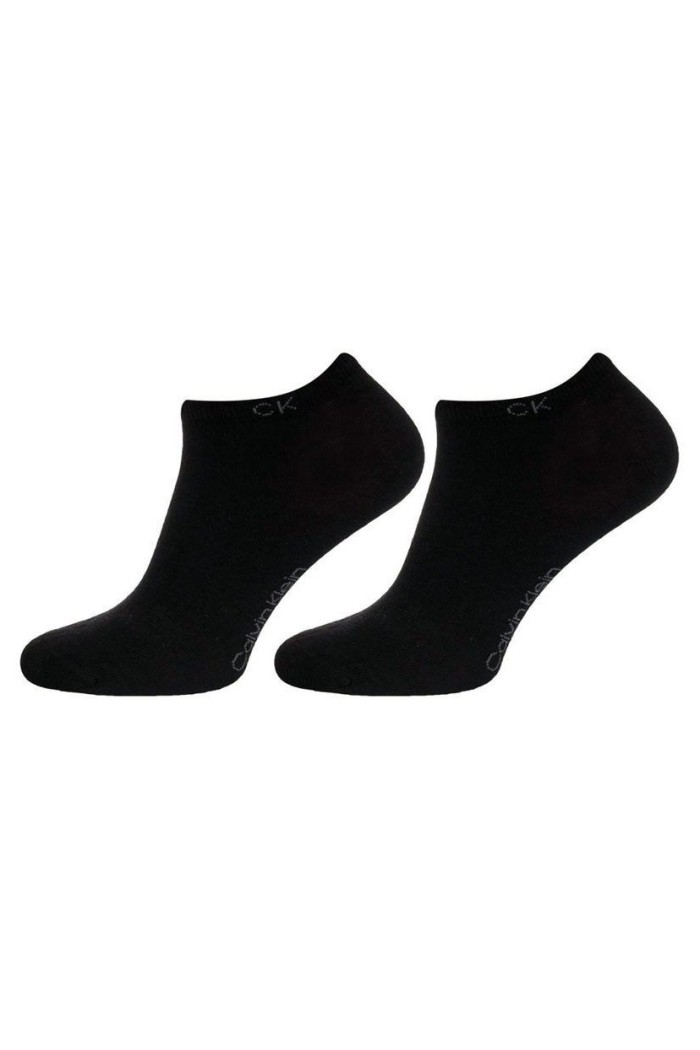 Calvin Klein ανδρικές βαμβακερές κάλτσες (2 pairs) κοντές σε μαύρο χρώμα 701218707-001