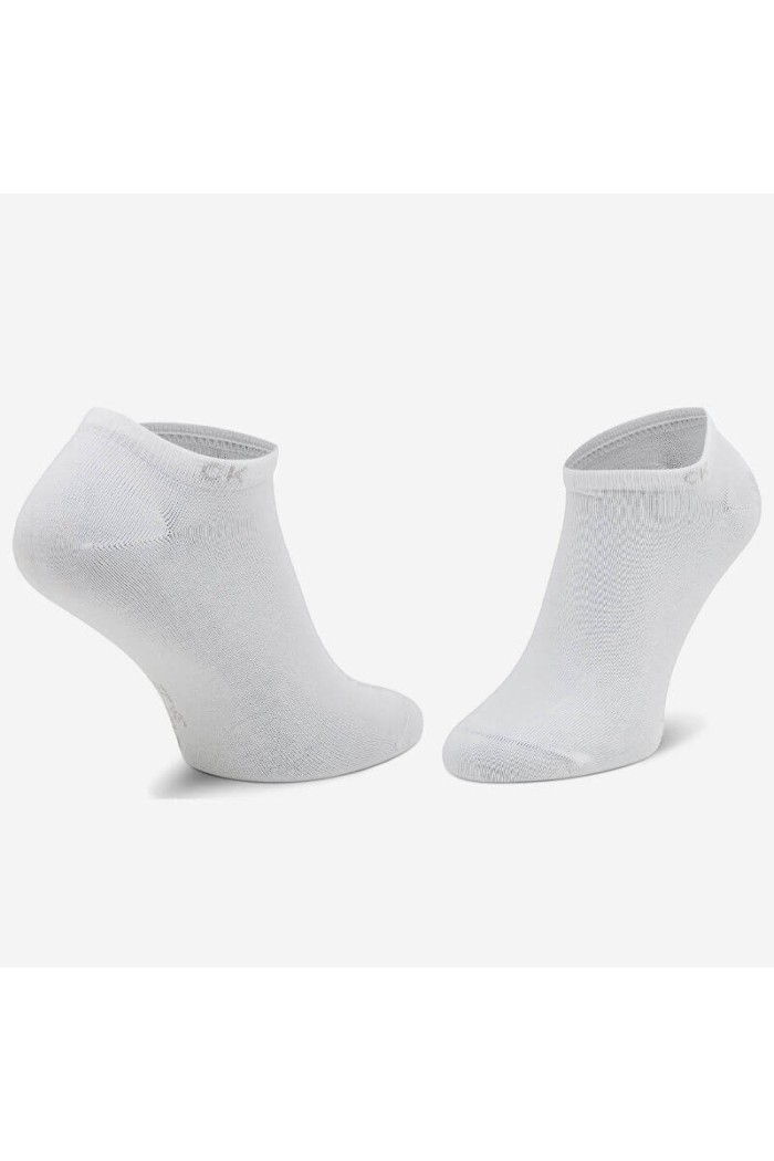 Calvin Klein ανδρικές βαμβακερές κάλτσες (2 pairs) κοντές σε άσπρο χρώμα 701218707-002