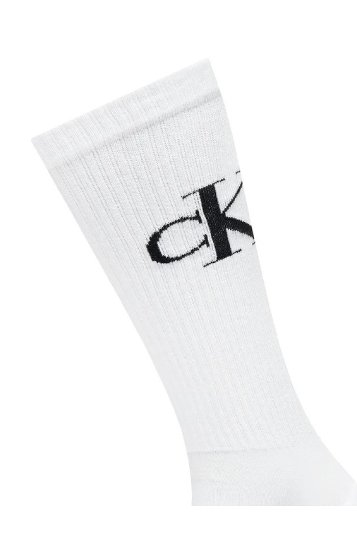 Calvin Klein ανδρικές κάλτσες 2pack βαμβακερές ψηλές σε λευκό χρώμα 701228802 002