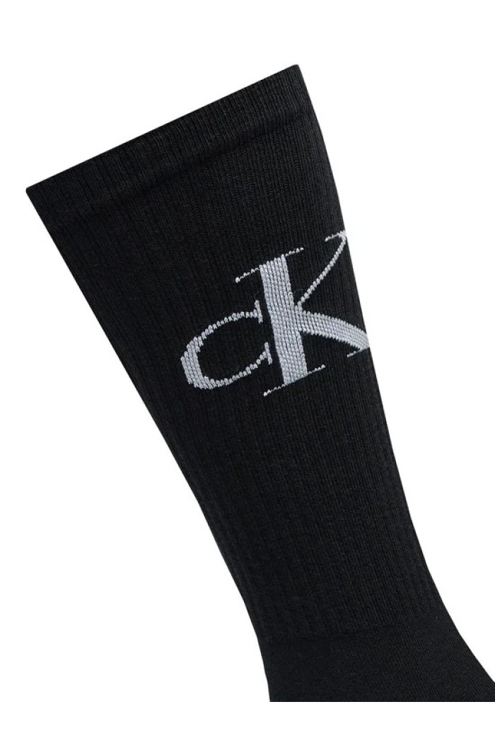 Calvin Klein ανδρικές κάλτσες 2pack βαμβακερές ψηλές σε μαύρο χρώμα 701228802-001