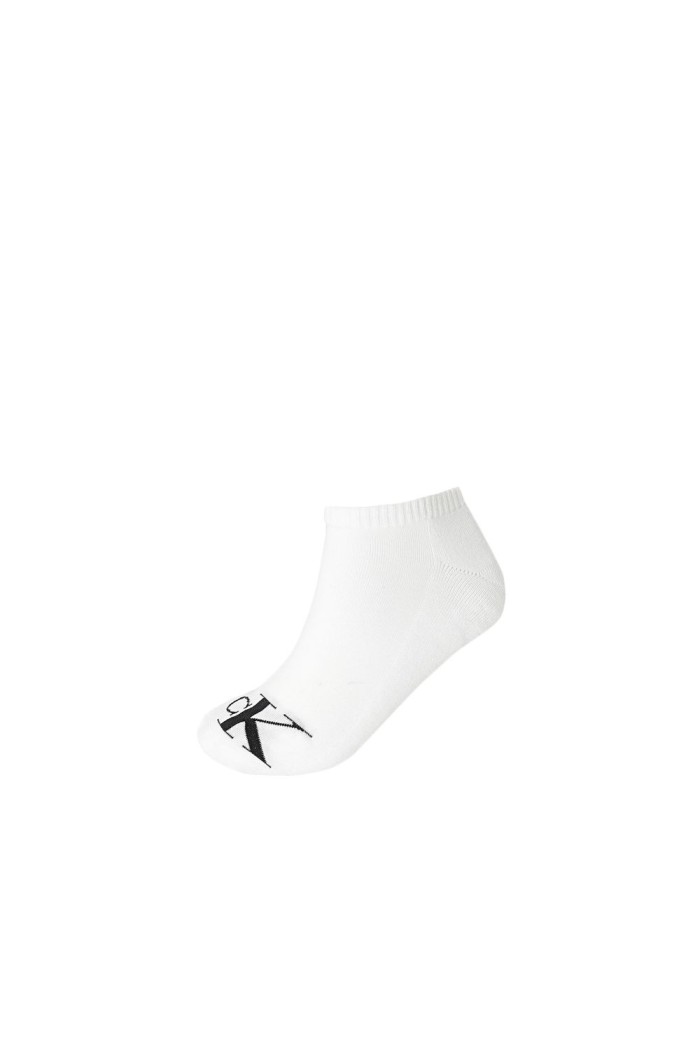Calvin Klein ανδρικές βαμβακερές κάλτσες (2 pairs) κοντές σε λευκό χρώμα 701228807-002