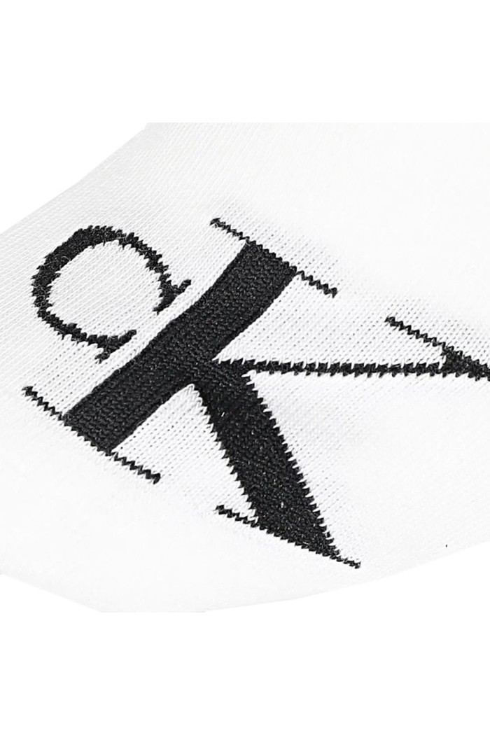 Calvin Klein ανδρικές βαμβακερές κάλτσες (2 pairs) κοντές σε λευκό χρώμα 701228807-002