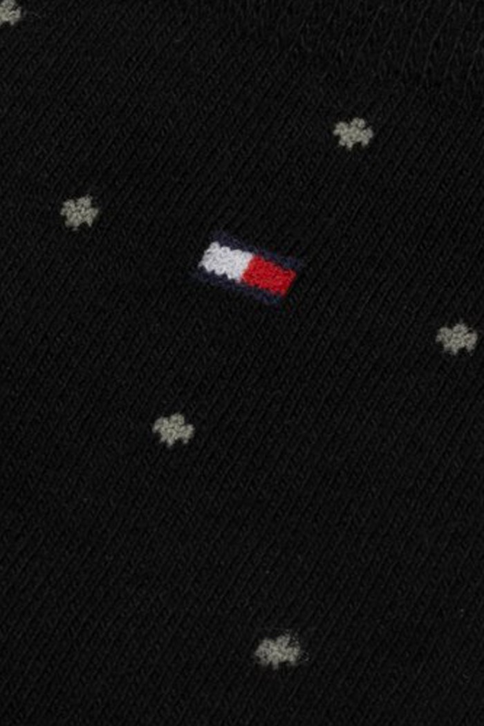 Tommy Hilfiger ανδρική βαμβακερή κάλτσα σε μαύρο χρώμα, ένα μονόχρωμο ένα με σχέδιο (2pack) 701230780-001