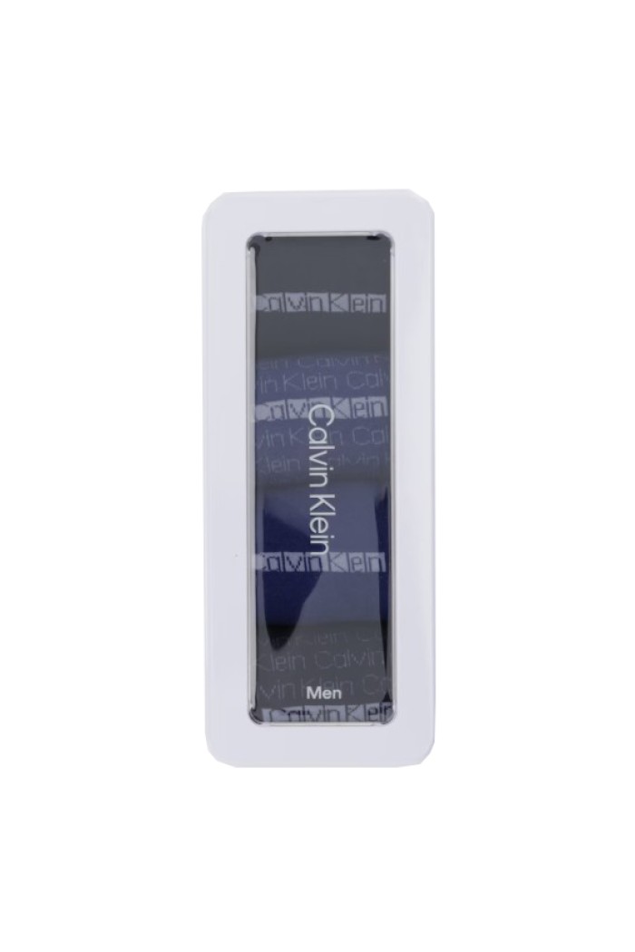 Calvin Klein ανδρικές κάλτσες 4pack βαμβακερές ψηλές, σε μπλε αποχρώσεις με 4 διαφορετικά σχέδια (συσκευασία δώρου) 701235980-003