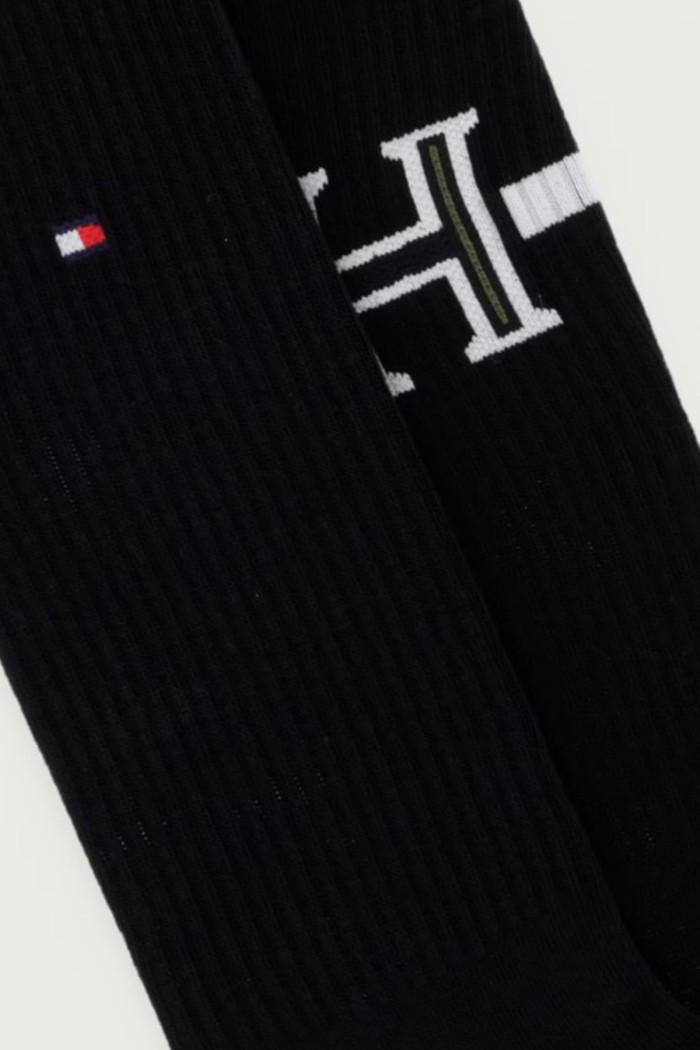 Tommy Hilfiger ανδρική βαμβακερή κάλτσα σε σκ.μπλε χρώμα με σχέδιο (2pack) 701241855-001