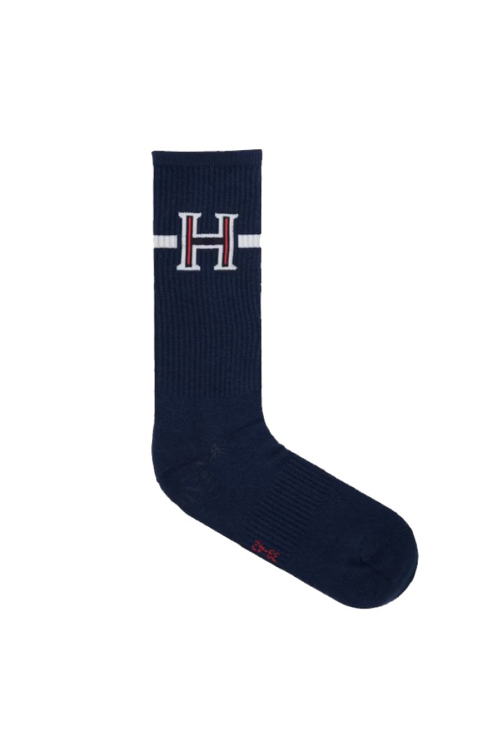 Tommy Hilfiger ανδρική βαμβακερή κάλτσα σε μαύρο χρώμα με σχέδιο (2pack) 701241855-004