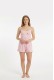 Koza Underwear γυναικεία πυτζάμα βαμβακερή, με τιραντάκι και σορτσάκι σε ροζ χρώμα 96%cotton 4%elastane 70182-PINK