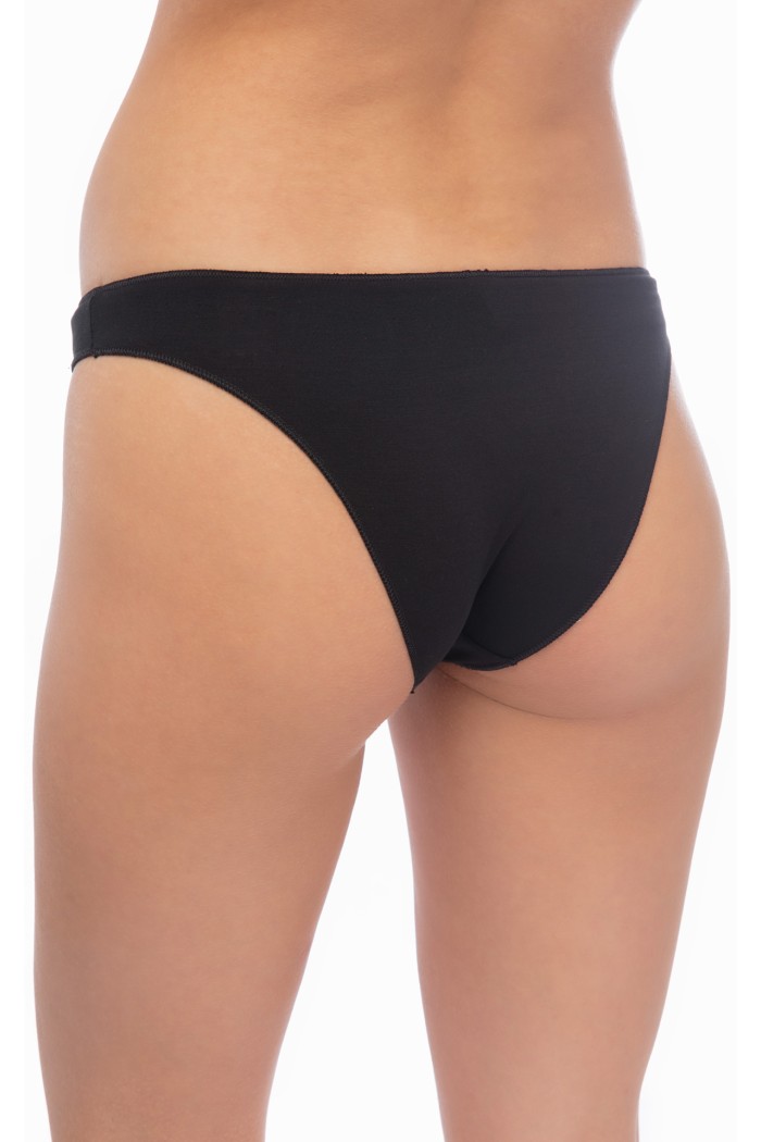Minerva fimelle brazil modal γυναικείο κυλοτάκι κοφτό 2τμχ (2pack) 81325-BLACK