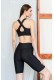 Lismina γυναικείο κολάν ψηλόμεσο biker push up μαύρο 943-BLACK