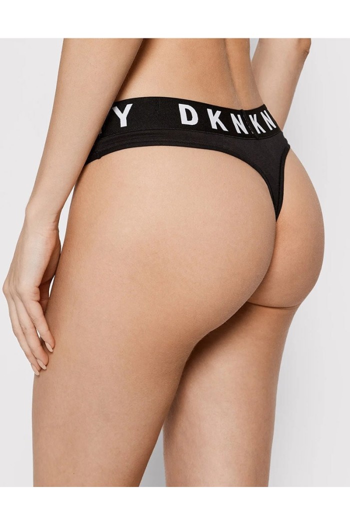 DKNY γυναικείο thong cozy boyfriend σε μαύρο χρώμα DK4529-Y3T