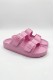 Calzedoro γυναικείες παντόφλες slides τυπου birkenstock σε ροζ χρώμα F2626-PINK