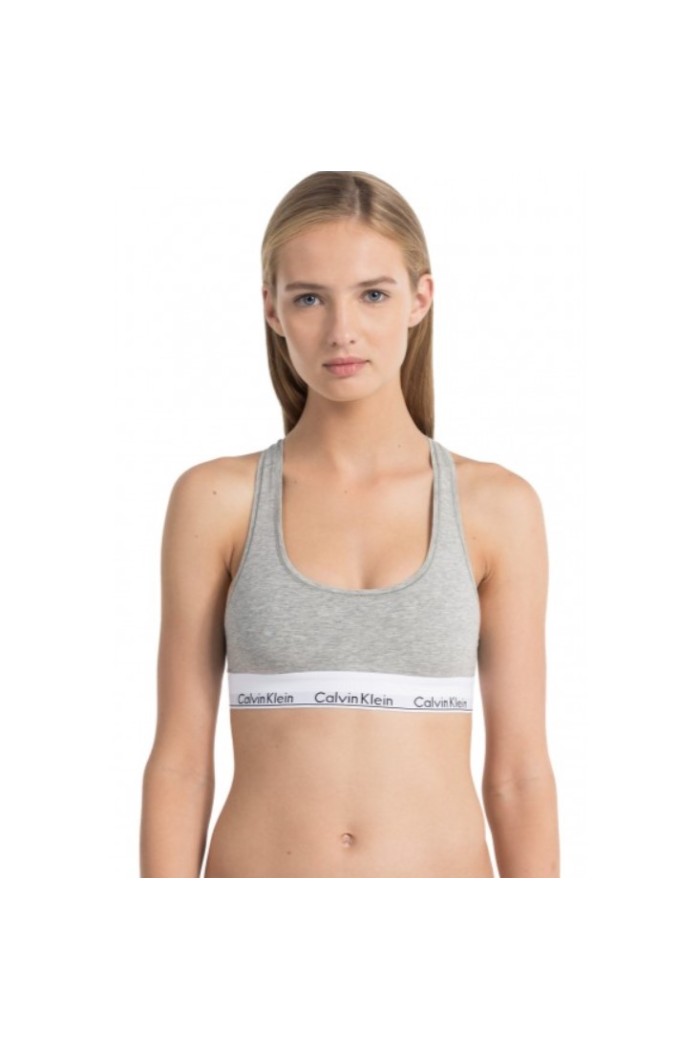 Calvin Klein μπουστάκι γκρι με λάστιχο  F3785E-020