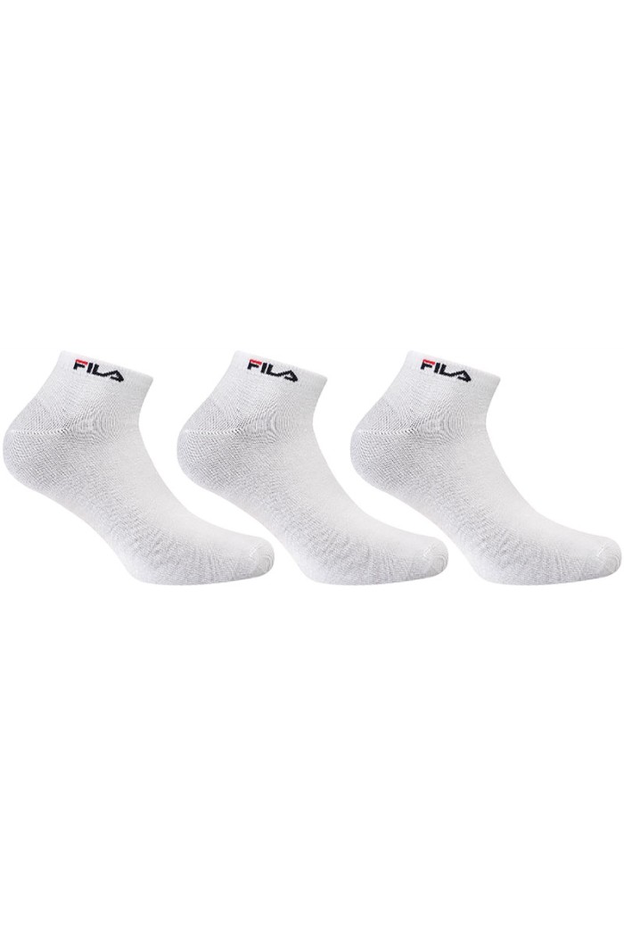 Fila unisex κοντές κάλτσες bamboo 3 τεμαχίων (3pack) F5500-WHITE