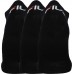 Fila unisex κοντές κάλτσες 3 τεμαχίων (3pack) 75%cotton,23%polyester,2%elastan F9100-BLACK