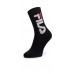 Fila unisex αθλητικές κάλτσες 2 τεμαχίων (2pack) με ελαστικό ριπ μεγάλο λογότυπο F9598-BLACK