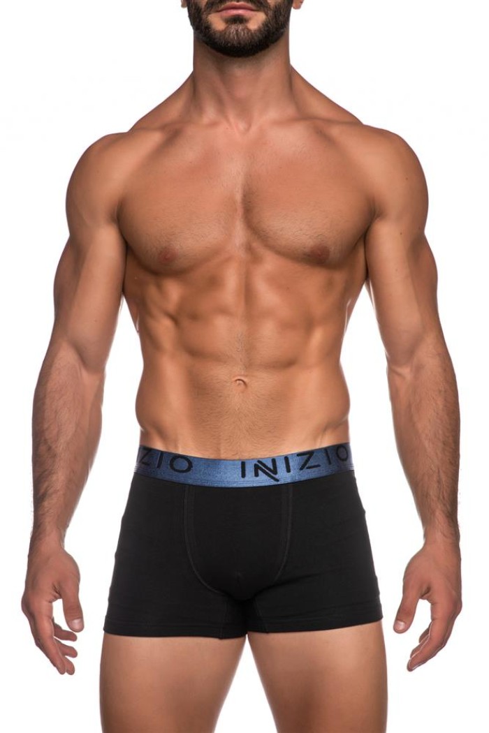 Inizio ανδρικό βαμβακερό boxer με μεταλιζέ λάστιχο,στενή γραμμή,95%cotton 5%elastane IN-4403