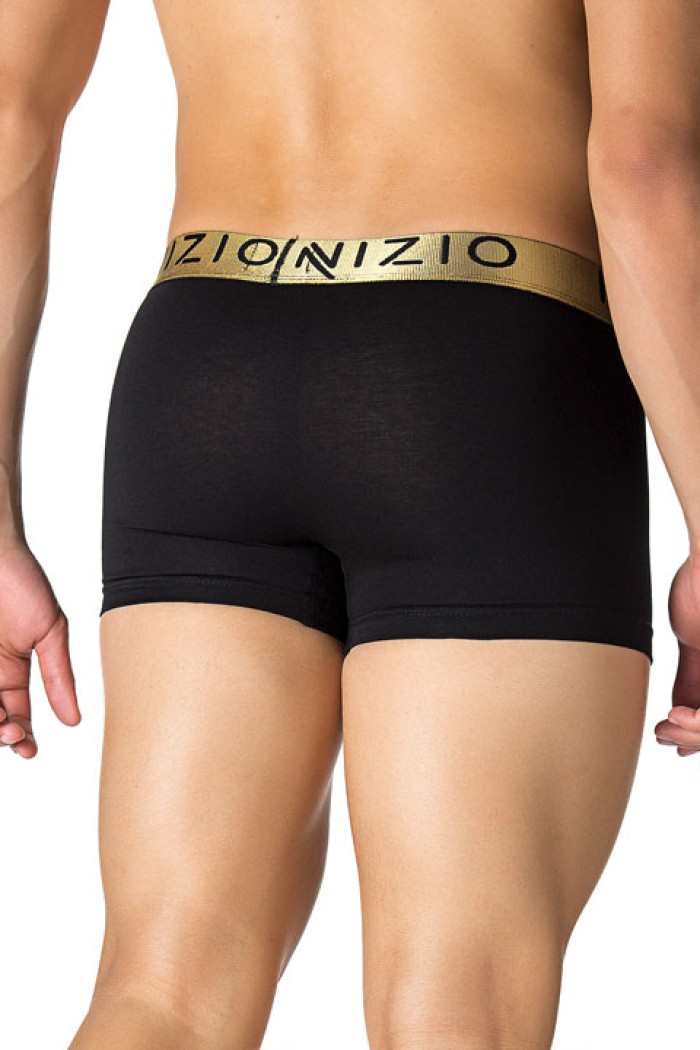 Inizio ανδρικό βαμβακερό boxer με μεταλιζέ λάστιχο,στενή γραμμή,95%cotton 5%elastane IN-GOLD