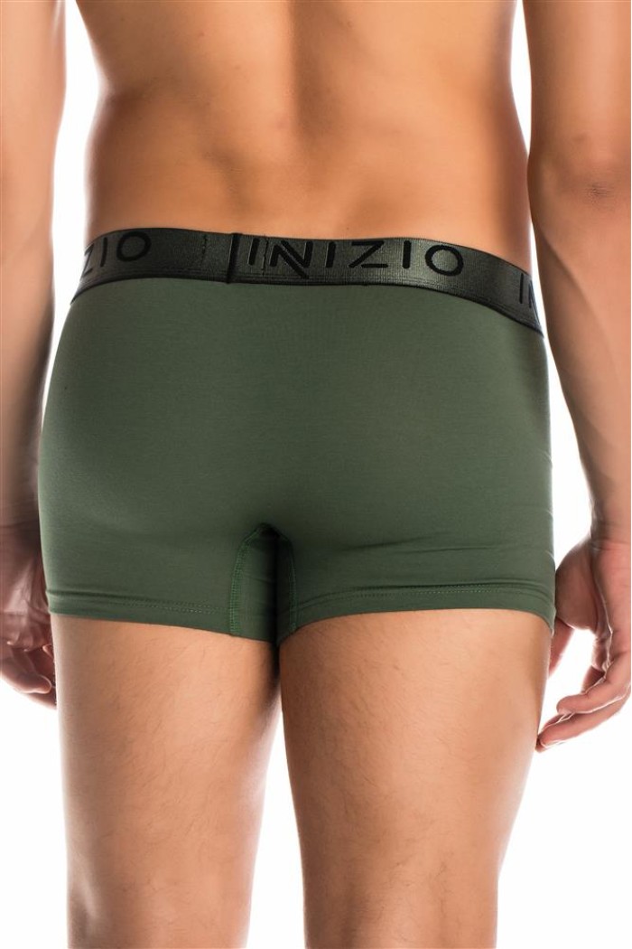Inizio ανδρικό βαμβακερό boxer με μεταλιζέ λάστιχο,στενή γραμμή,95%cotton 5%elastane IN-KHAKI