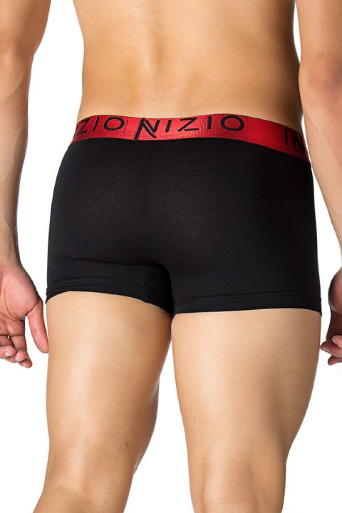 Inizio ανδρικό βαμβακερό boxer με μεταλιζέ λάστιχο,στενή γραμμή,95%cotton 5%elastane IN-RED