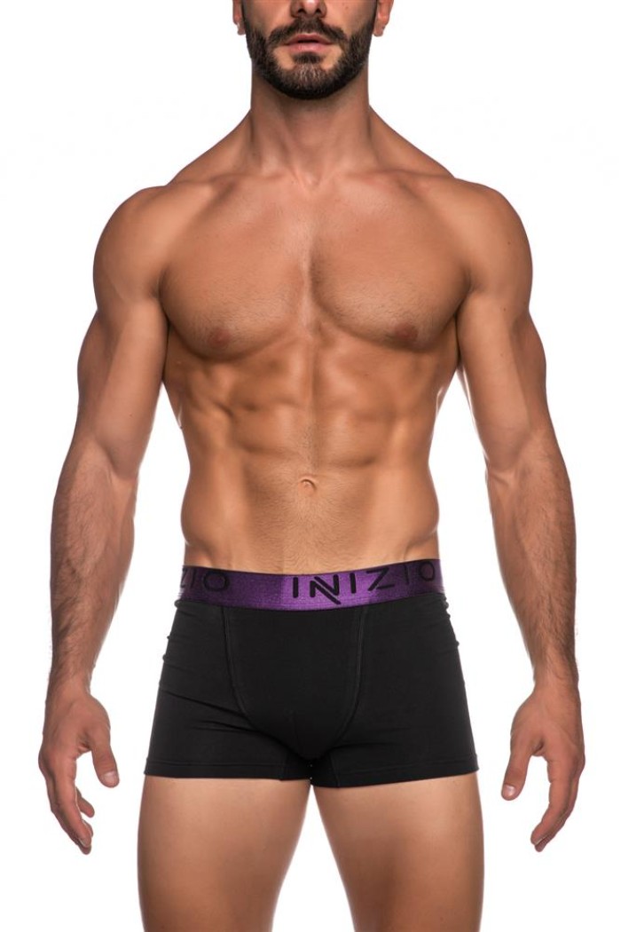 Inizio ανδρικό βαμβακερό boxer με μεταλιζέ λάστιχο,στενή γραμμή,95%cotton 5%elastane IN4400-ΜΩΒ