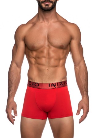Inizio ανδρικό βαμβακερό boxer με μεταλιζέ λάστιχο,στενή γραμμή,95%cotton 5%elastane INIZIO-RED