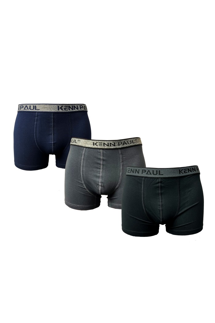 Kenn Paul ανδρικά βαμβακερά boxer 3pack σε τρία χρώματα KENN PAUL-ΠΟΛΥΧΡΩΜΟ