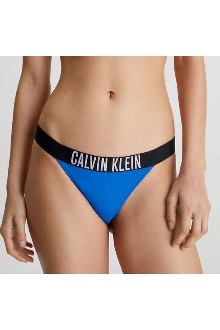 Calvin Klein γυναικείο μαγιό bottom brazilian σε μπλε ρουά χρώμα,κανονική γραμμή,100%polyester KW0KW01984 C4X