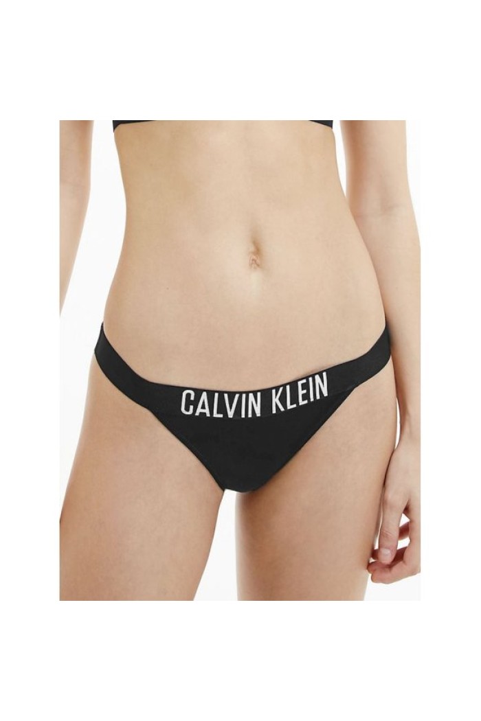 Calvin Klein γυναικείο μαγιό (κάτω μέρος) brazilian σε μαύρο χρώμα, κανονική γραμμή,100%polyester  KW0KW02857-BEH