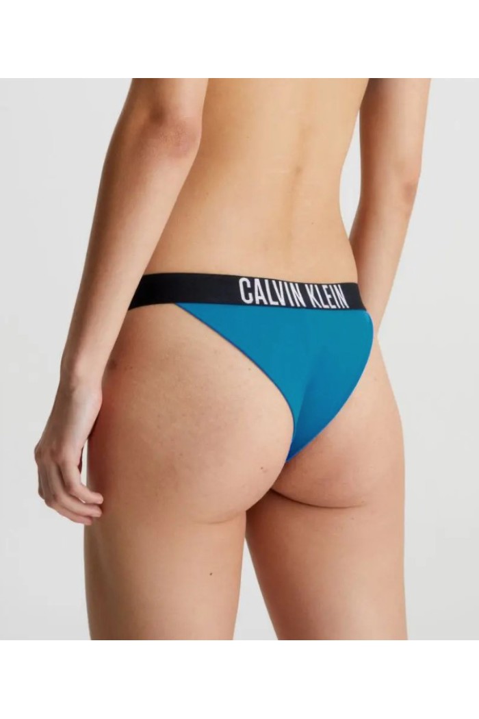 Calvin Klein γυναικείο μαγιό (κάτω μέρος) brazilian σε πετρόλ χρώμα, κανονική γραμμή,100%polyester KW0KW02857-CJ6