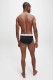 Calvin Klein ανδρικά slip βαμβακερά 3pack σε μαύρο χρώμα με λευκό λάστιχο, κανονική  γραμμή LV00NB4388-UB1