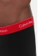 Calvin Klein ανδρικά βαμβακερά boxer 3pack σε μαύρο χρώμα με διαφορετικό χρώμα στο λάστιχο, κανονική γραμμή,95%cotton 5%elastane LV00NB4389-0AZ