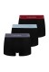 Calvin Klein ανδρικά βαμβακερά boxer 3pack σε μαύρο χρώμα με διαφορετικό χρώμα στο λάστιχο, κανονική γραμμή,95%cotton 5%elastane LV00NB4389-3PK