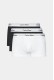 Calvin Klein ανδρικά βαμβακερά boxer 3pack σε μαύρο χρώμα με διαφορετικό χρώμα στο λάστιχο, κανονική γραμμή,95%cotton 5%elastane LV00NB4389-3TH