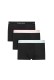 Calvin Klein ανδρικά βαμβακερά boxer 3pack σε μαύρο χρώμα με διαφορετικό χρώμα στο λάστιχο, κανονική γραμμή,95%cotton 5%elastane LV00NB4389-3ZG
