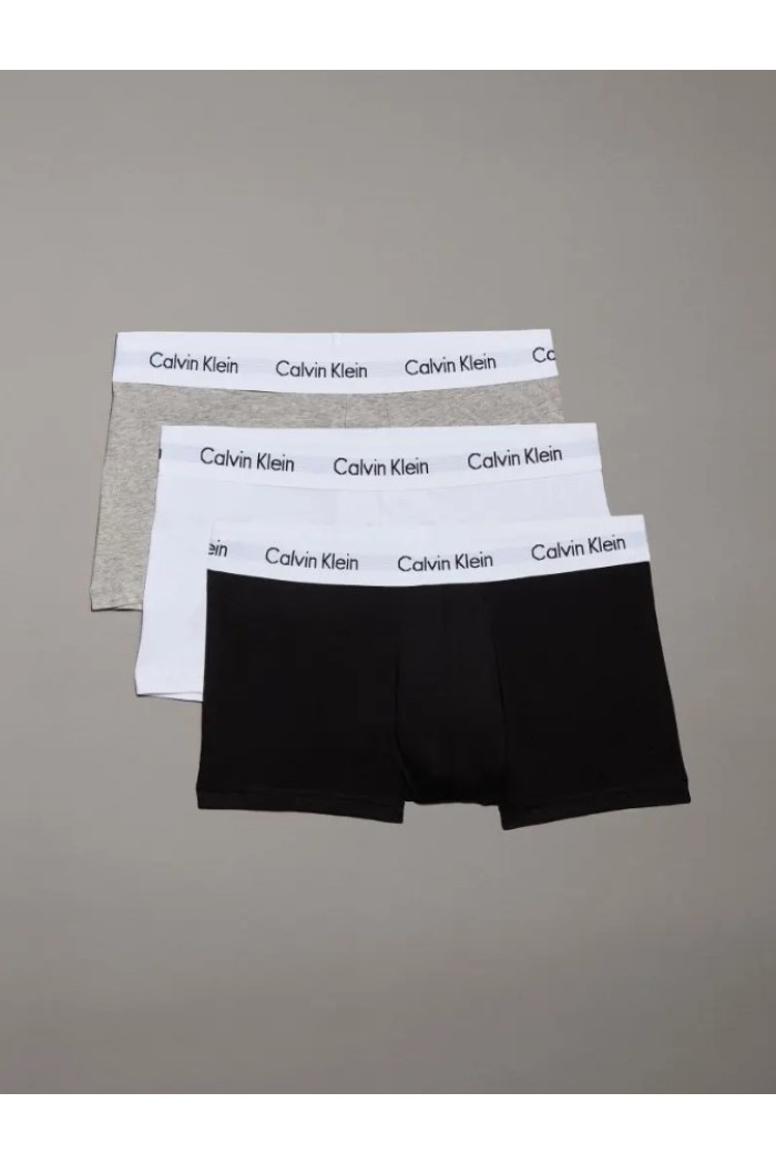 Calvin Klein ανδρικά βαμβακερά boxer 3pack (λευκό-γκρι-μαύρο),κανονική γραμμή,95%cotton 5%elastane LV00NB4389-MP1