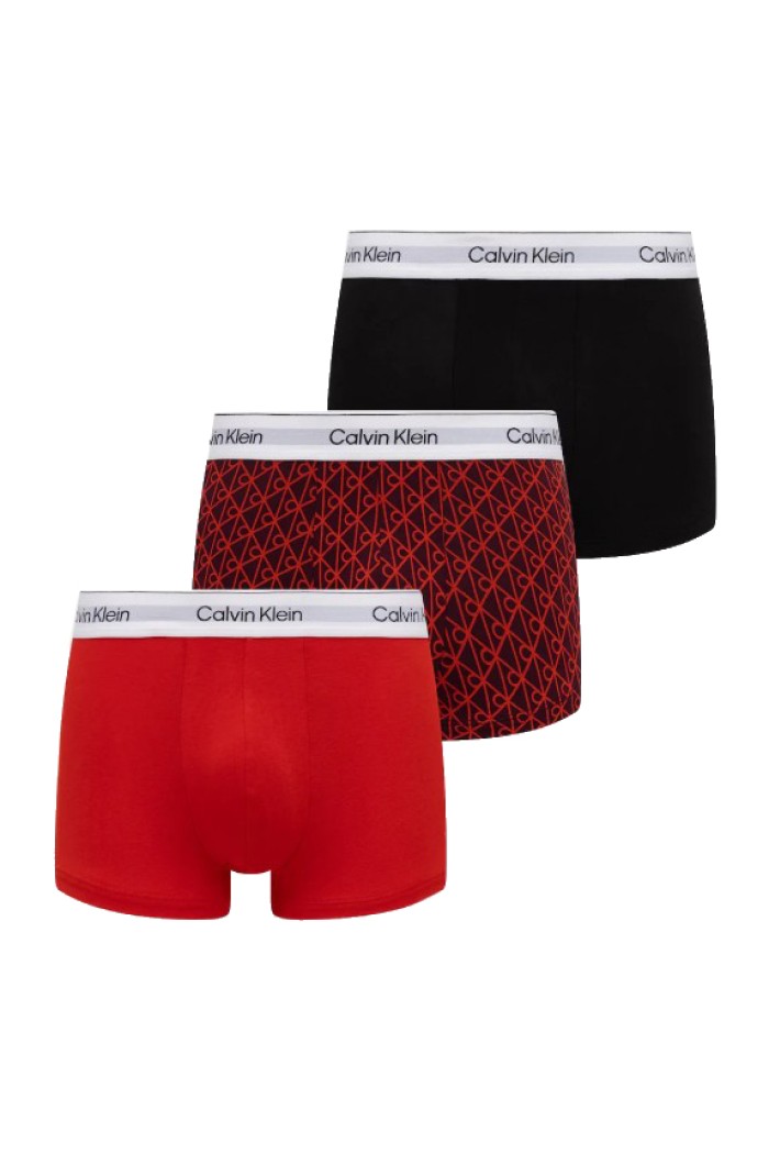 Calvin Klein ανδρικά βαμβακερά boxer 3pack σε τρία διαφορετικά σχέδια, κανονική γραμμή,95%cotton 5%elastane LV00NB4564-2VH